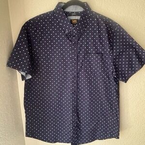Lee Premium Men's selected‎ regular fit stretch button down Size Large.
